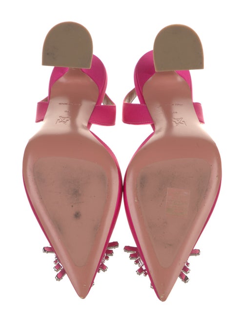 Amina Muaddi Begum Satin Slingback Pumps