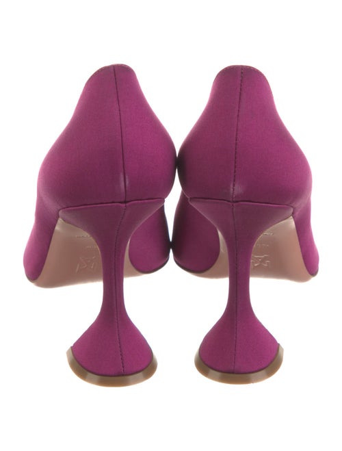 Amina Muaddi Satin Crystal Embellishments Pumps