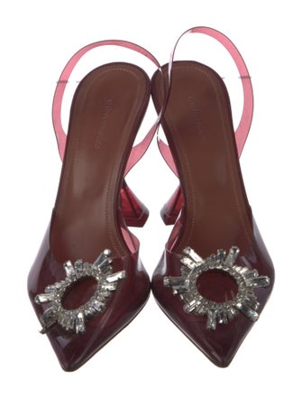Amina Muaddi Begum PVC Slingback Pumps