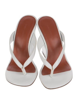 Amina Muaddi Leather Slides