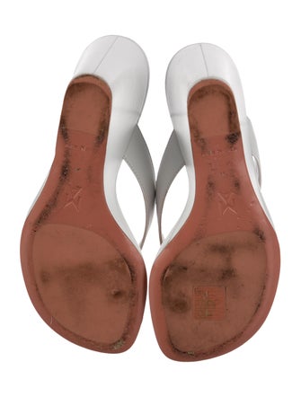 Amina Muaddi Leather Slides