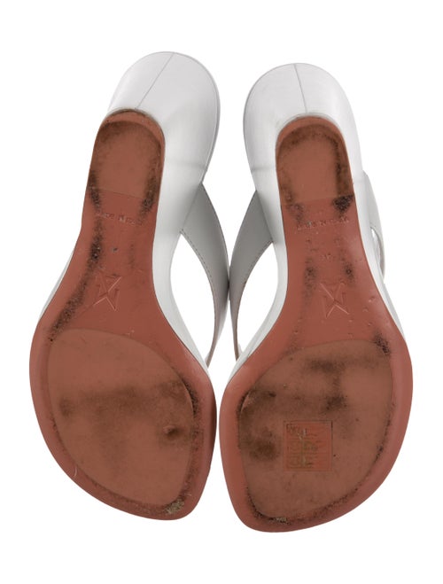 Amina Muaddi Leather Slides