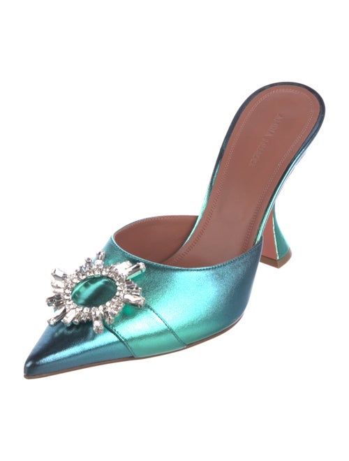 Amina Muaddi Begum Leather Mules