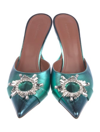 Amina Muaddi Begum Leather Mules