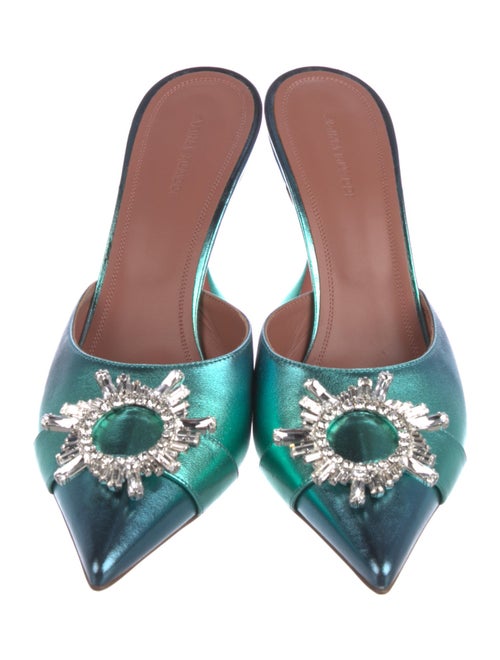 Amina Muaddi Begum Leather Mules