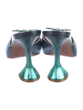 Amina Muaddi Begum Leather Mules