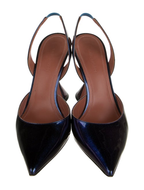 Amina Muaddi Holli 'Galaxy' Patent Leather Slingback Pumps