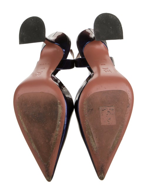 Amina Muaddi Holli 'Galaxy' Patent Leather Slingback Pumps