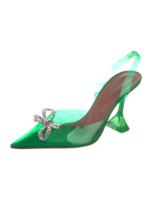 Amina Muaddi Rosie PVC Slingback Pumps