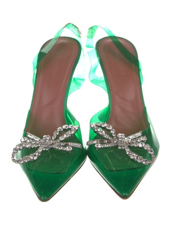 Amina Muaddi Rosie PVC Slingback Pumps