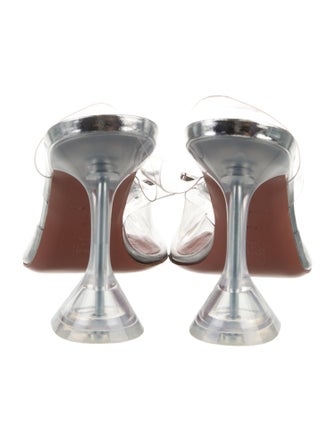 Amina Muaddi PVC Crystal Embellishments Mules