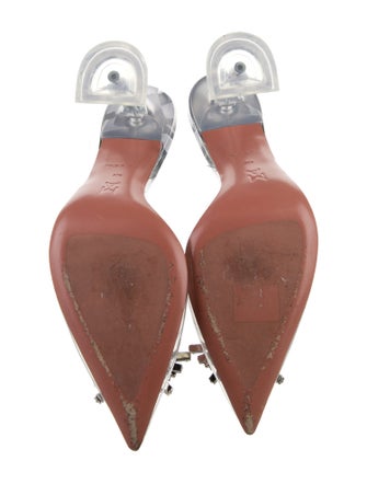 Amina Muaddi PVC Crystal Embellishments Mules