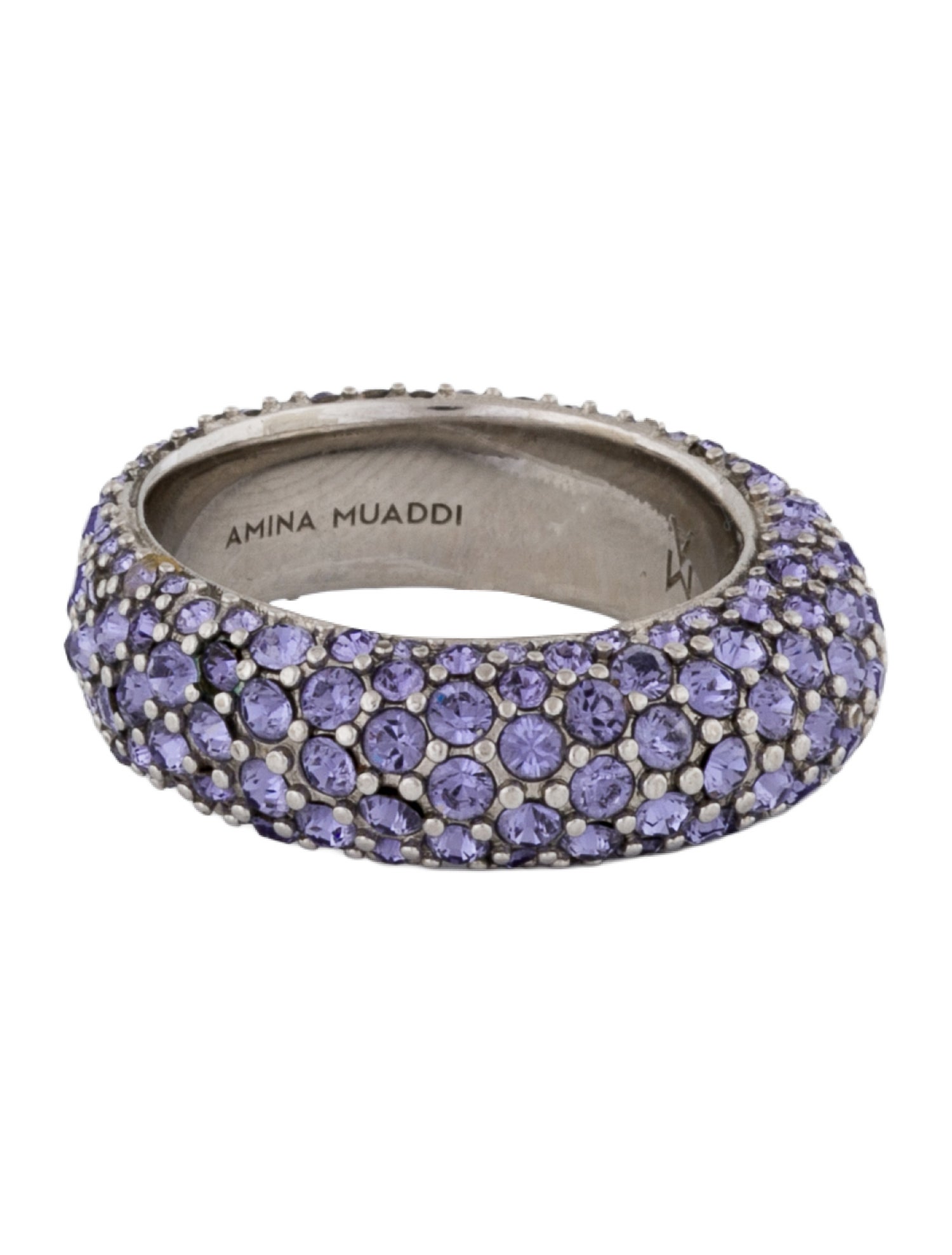 Amina Muaddi Crystal Cameron Ring