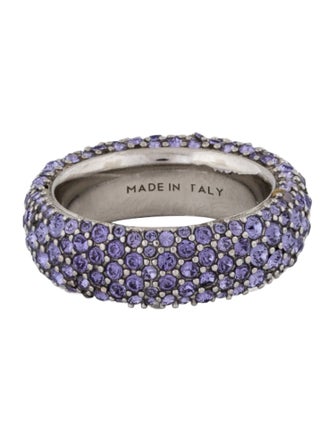 Amina Muaddi Crystal Cameron Ring