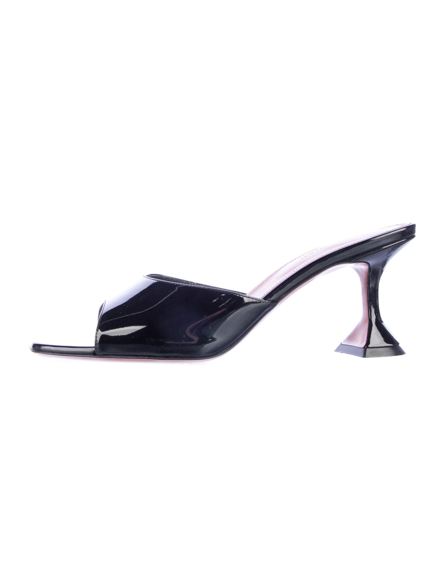 Amina Muaddi Patent Leather Slides