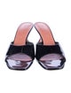 Amina Muaddi Patent Leather Slides