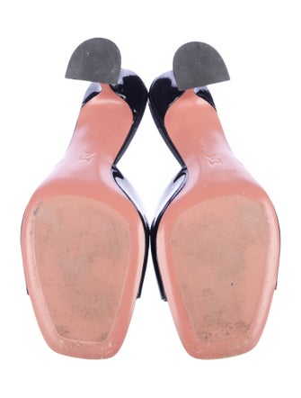 Amina Muaddi Patent Leather Slides