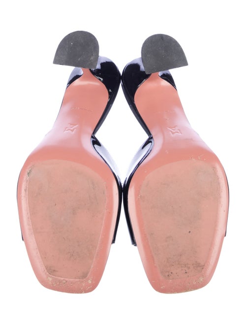 Amina Muaddi Patent Leather Slides