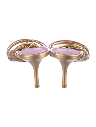 Amina Muaddi Leather Sandals