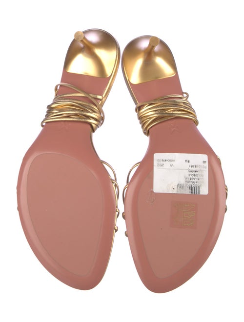 Amina Muaddi Leather Sandals