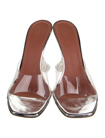 Amina Muaddi Lupita Glass PVC Slides