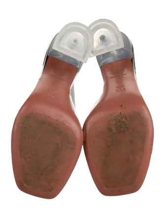 Amina Muaddi Lupita Glass PVC Slides