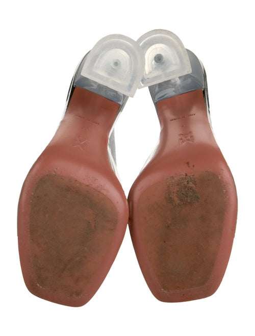 Amina Muaddi Lupita Glass PVC Slides