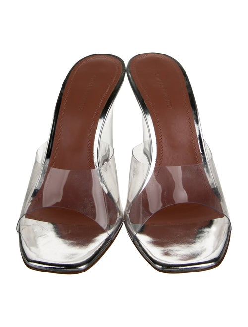 Amina Muaddi Lupita Glass PVC Slides