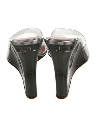 Amina Muaddi Lupita Glass PVC Slides