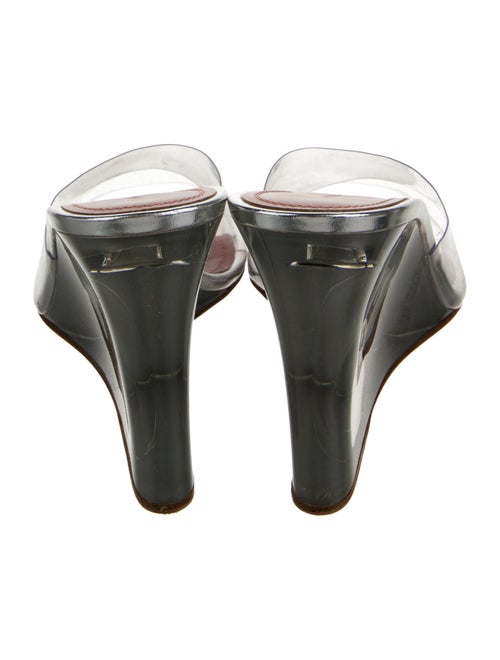 Amina Muaddi Lupita Glass PVC Slides