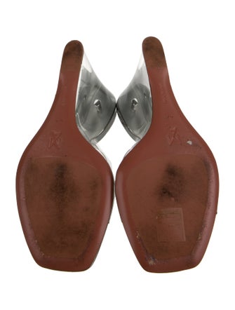 Amina Muaddi Lupita Glass PVC Slides