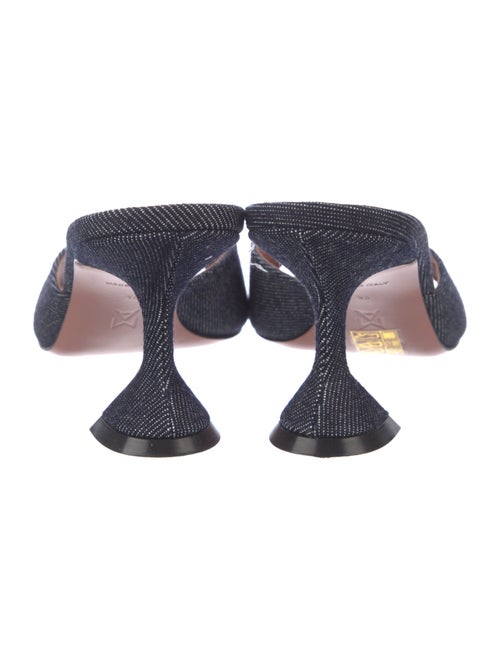 Amina Muaddi Denim Slides