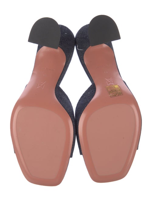 Amina Muaddi Denim Slides