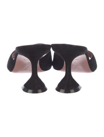Amina Muaddi Suede Slides