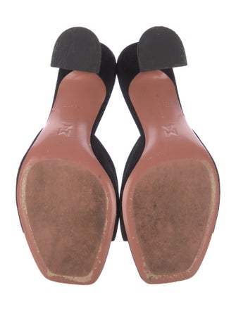 Amina Muaddi Suede Slides