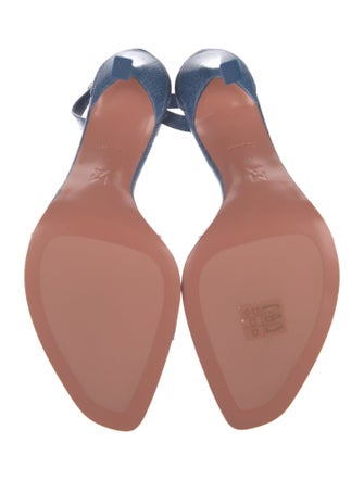 Amina Muaddi Leather D'Orsay Pumps