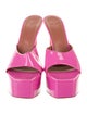 Amina Muaddi Dalida Patent Leather Slides