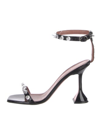 Amina Muaddi Julia Patent Leather D'Orsay Pumps