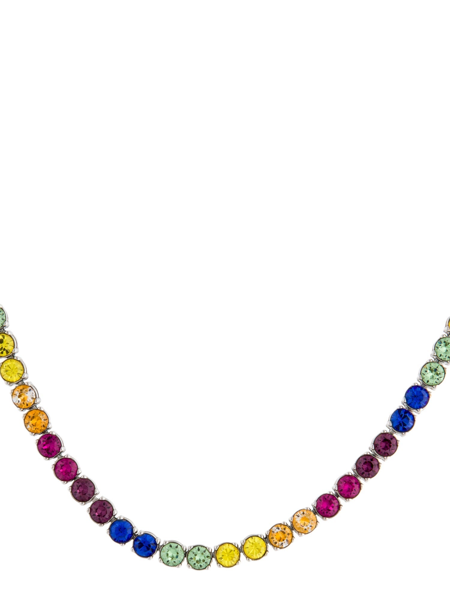 Amina Muaddi Crystal Tennis Necklace