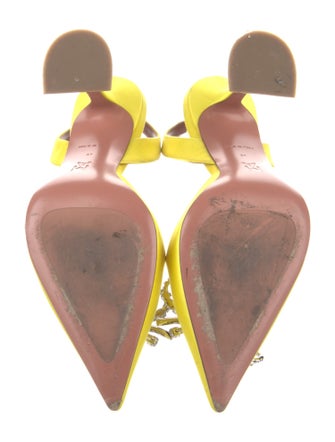 Amina Muaddi Rosie Satin Slingback Pumps