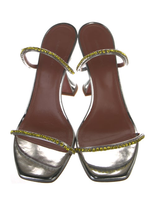 Amina Muaddi Gilda Leather Sandals