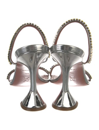 Amina Muaddi Gilda Leather Sandals