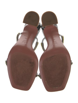 Amina Muaddi Gilda Leather Sandals