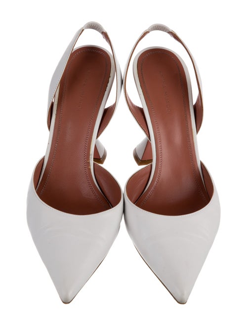 Amina Muaddi Holli Leather Slingback Pumps