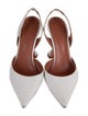 Amina Muaddi Holli Leather Slingback Pumps
