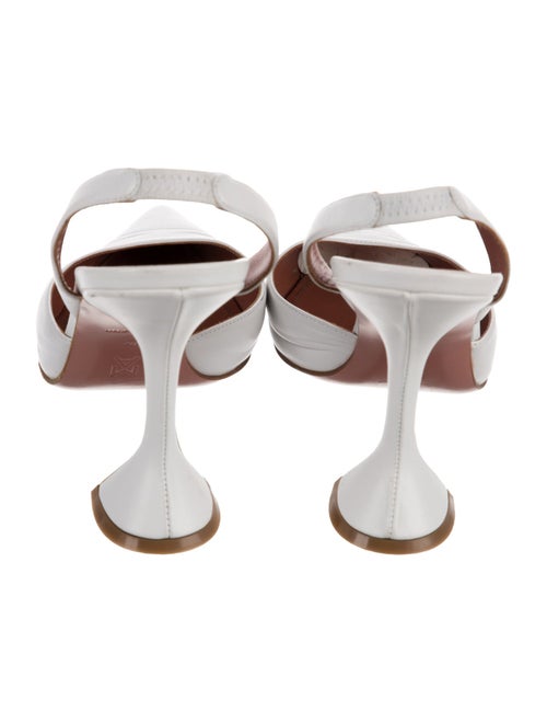 Amina Muaddi Holli Leather Slingback Pumps