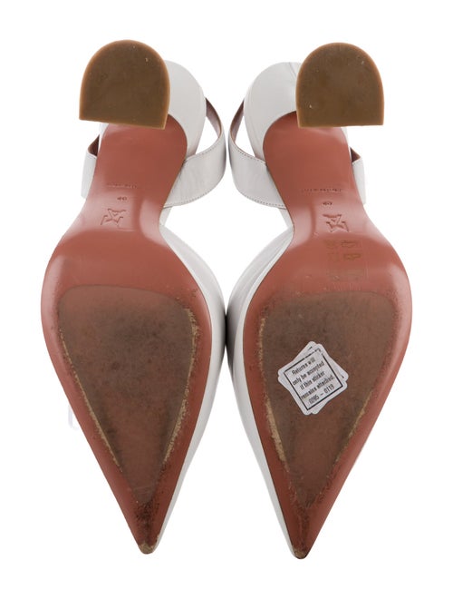 Amina Muaddi Holli Leather Slingback Pumps