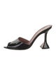 Amina Muaddi Caroline Patent Leather Mules