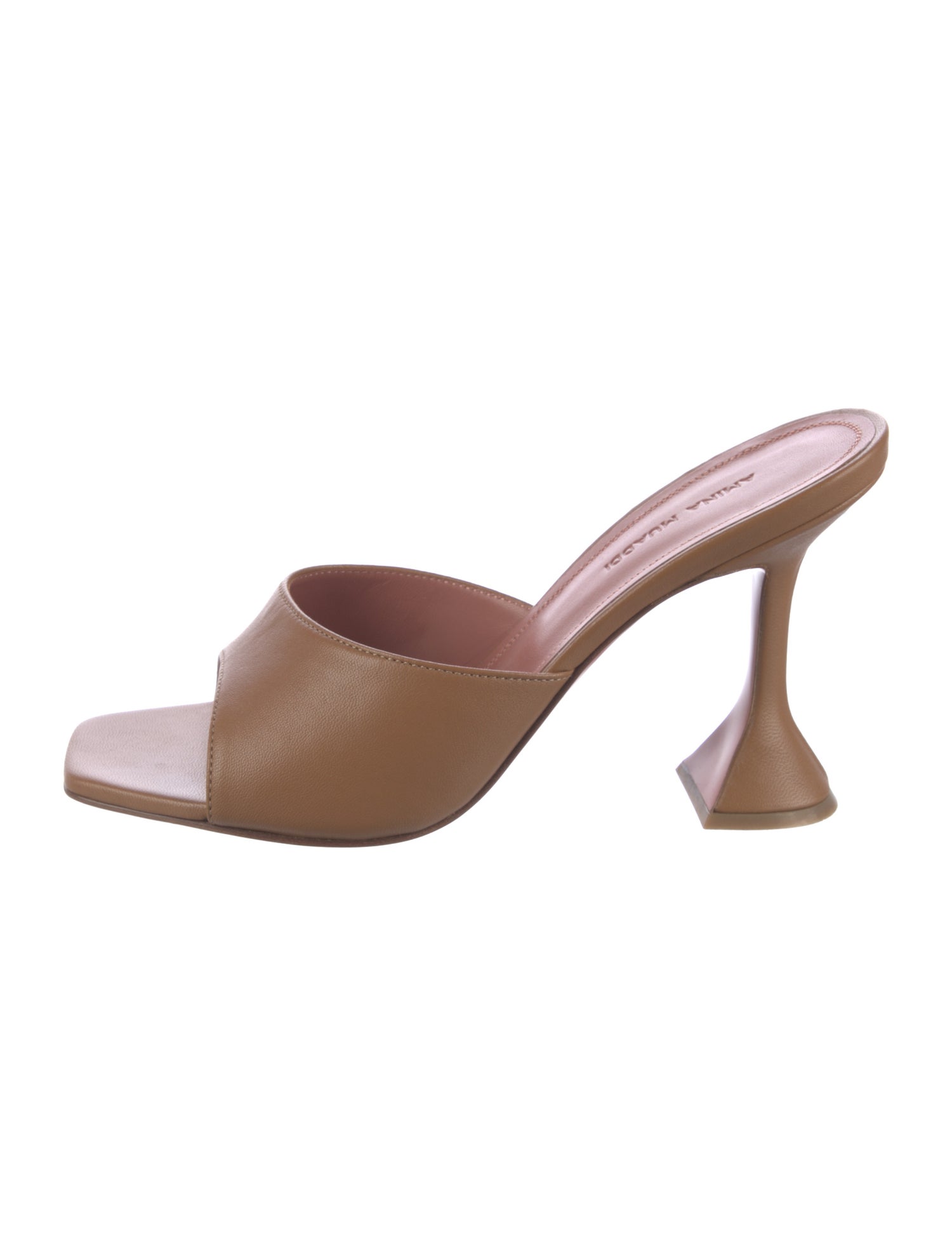 Amina Muaddi Leather Slides