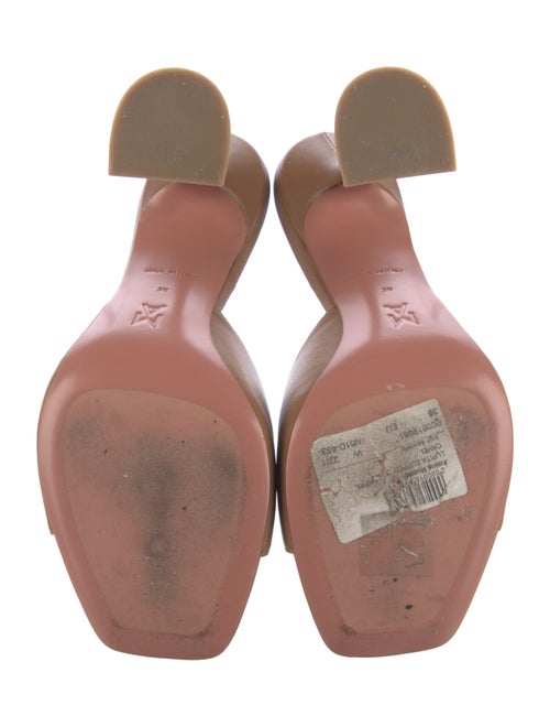 Amina Muaddi Leather Slides